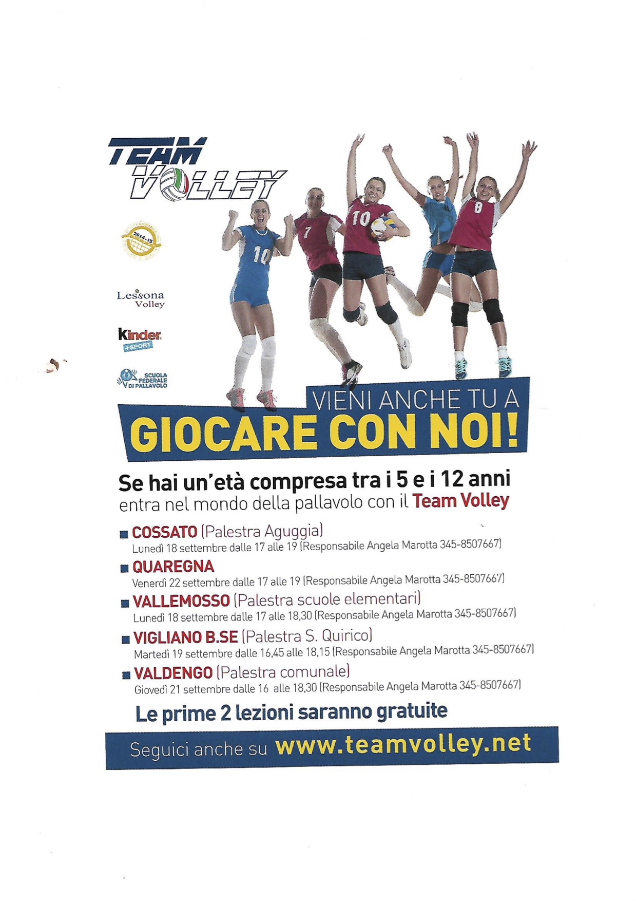 Scopri di più sull'articolo 19.09.17 Riparte l’attività del Minivolley!!!!