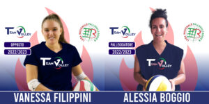 Scopri di più sull'articolo Altri due colpi di mercato per il TeamVolley: in biancoblù Alessia Boggio (palleggio) e Vanessa Filippini (opposto)