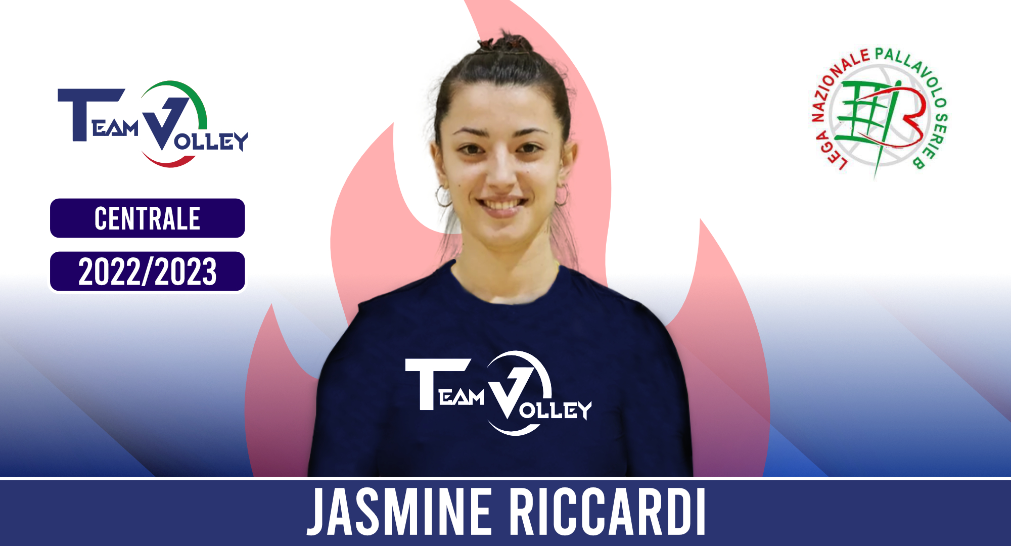 Al momento stai visualizzando Con l’arrivo al TeamVolley del centrale torinese Jasmine Riccardi si chiude il mercato biancoblù per la B2