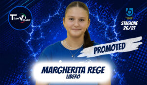 Scopri di più sull'articolo Anche Margherita Rege è promossa in prima squadra